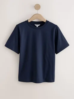 Ecru/Marine - Lot de 2 t-shirts Supima à manches courtes