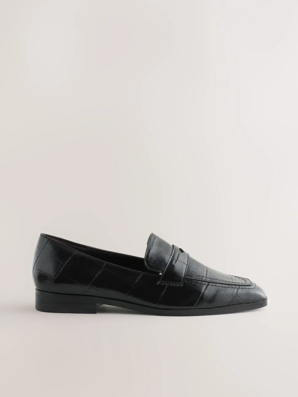 Effet Croc noir - Mocassins Forever Comfort® à bout carré