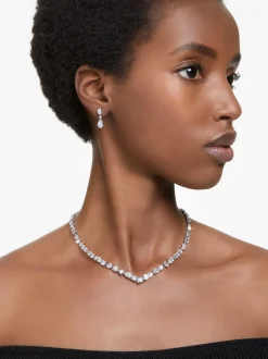 Ensemble de bijoux Swarovski Mesmera en plaqué rhodium à découpes mixtes
