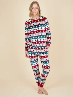 Ensemble de pyjama JoJo Maman Bébé en polaire à motif foire de Noël pour femme