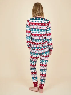 Ensemble de pyjama JoJo Maman Bébé en polaire à motif foire de Noël pour femme