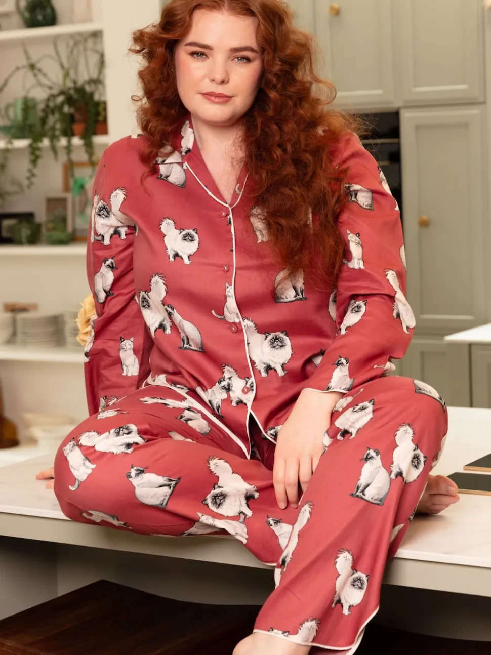 Ensemble pyjama Cyberjammies imprimé chat à manches longues