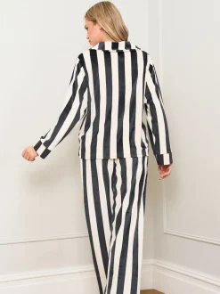 Ensemble pyjama noir traditionnel Jim Jam the Label avec nœud