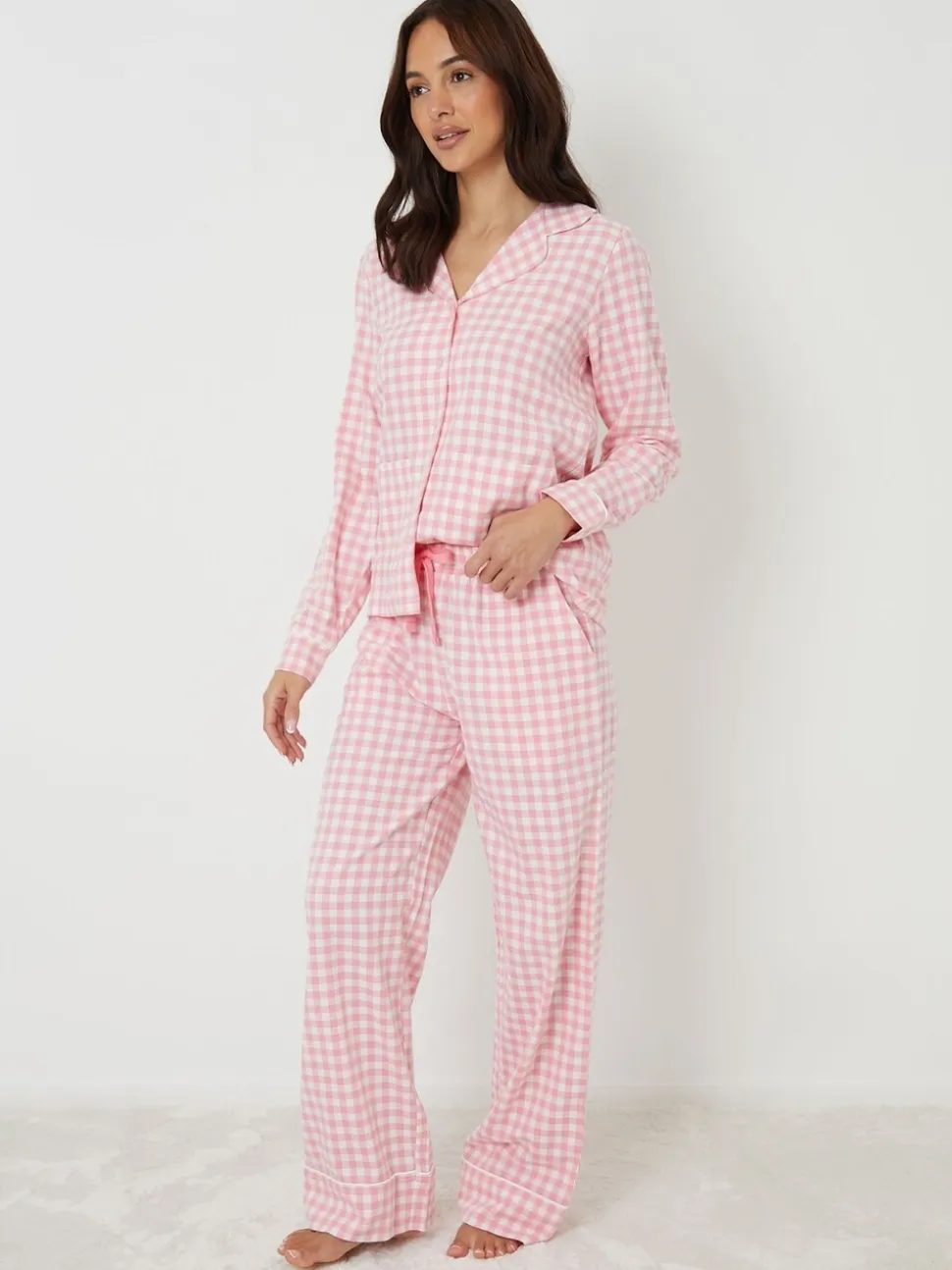 Ensemble pyjama Threadbare à carreaux et manches longues