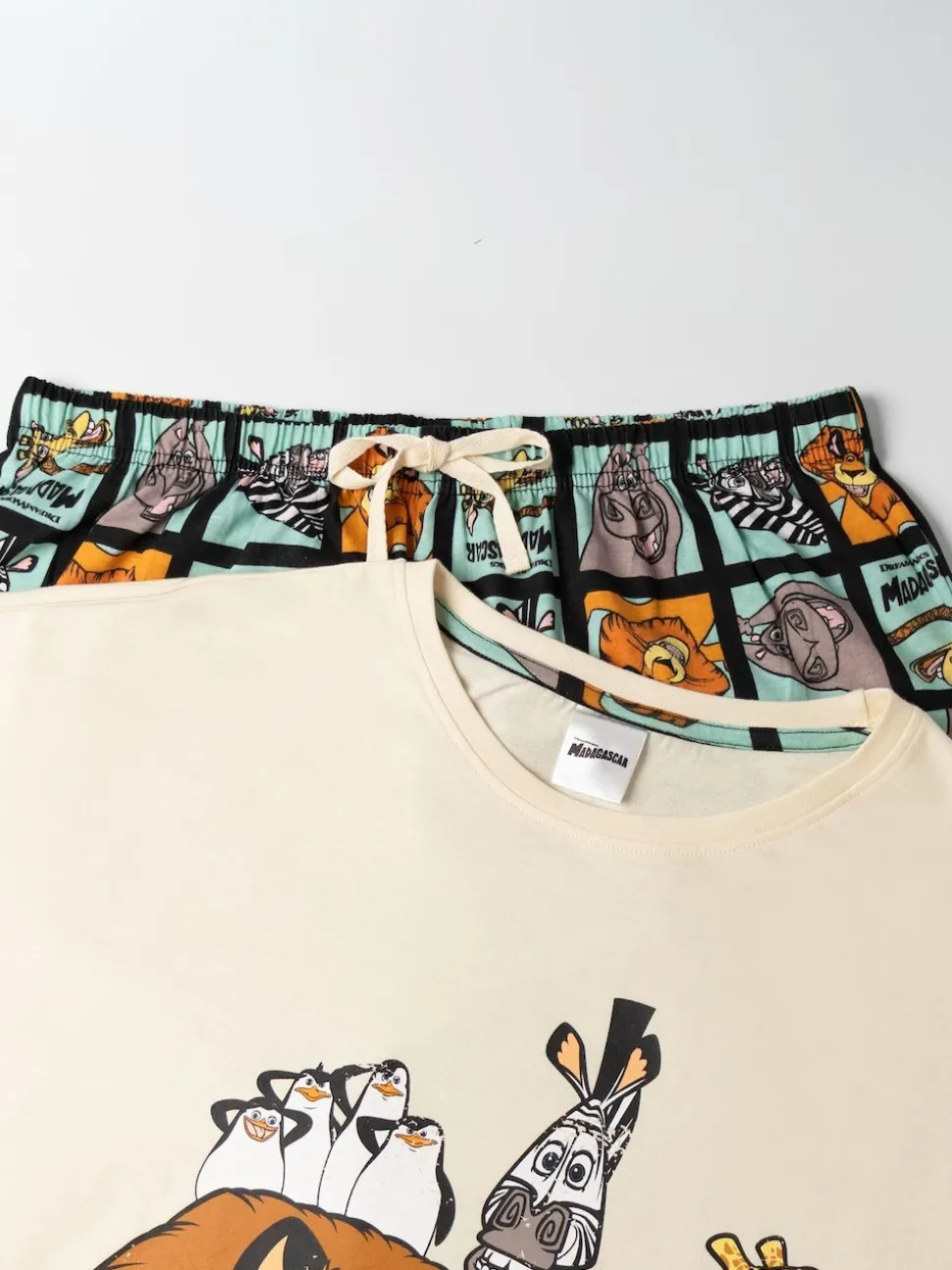 Ensemble pyjama Vanilla Underground jambes longues en coton à manches courtes
