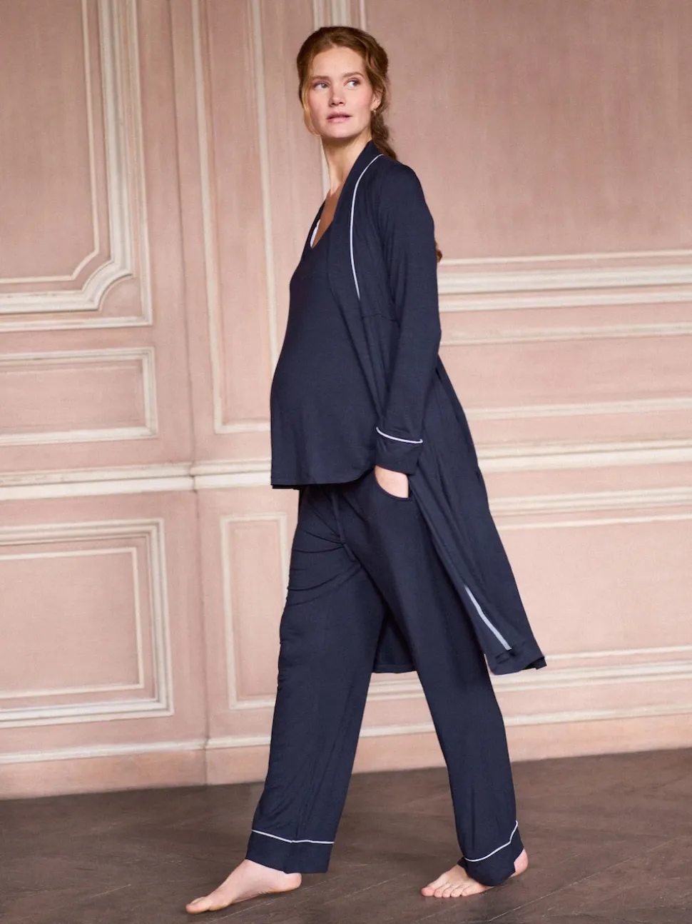 Ensemble Seraphine Grossesse et Allaitement Vêtements de nuit 3 Pieces