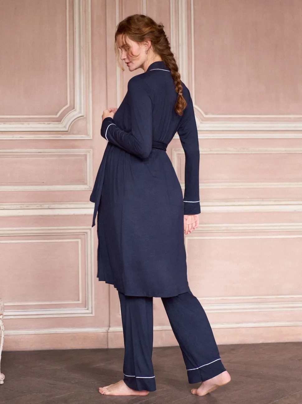 Ensemble Seraphine Grossesse et Allaitement Vêtements de nuit 3 Pieces
