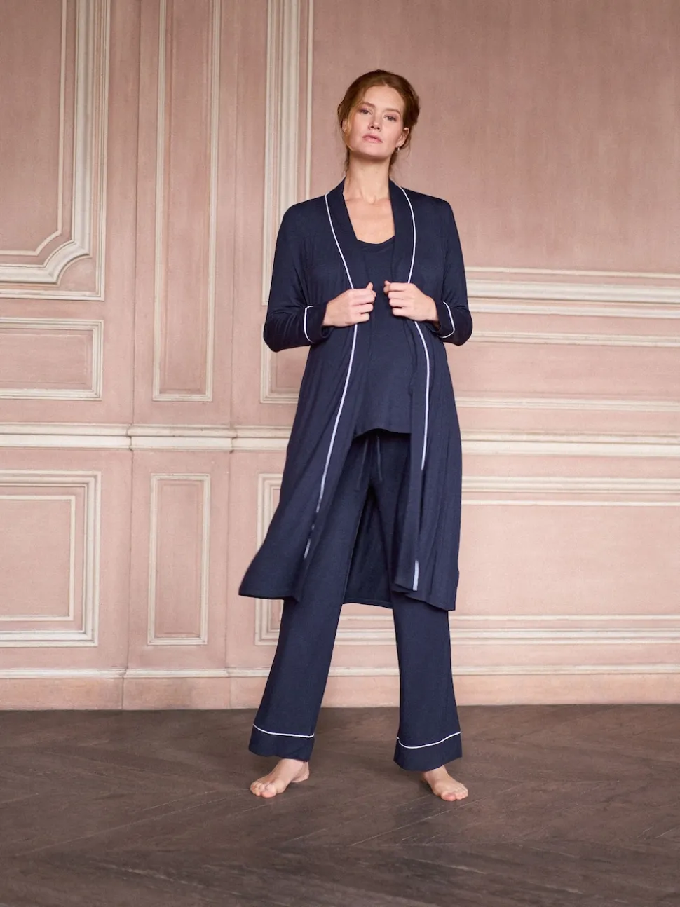 Ensemble Seraphine Grossesse et Allaitement Vêtements de nuit 3 Pieces