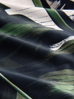 Feuille noire/verte - Maillot de bain gainant pigeonnant