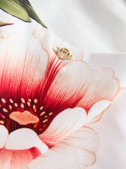 Floral blanc - Débardeur bandeau gainant