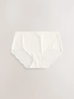 Floral bleu - No VPL Lace Back Briefs 5 Pack