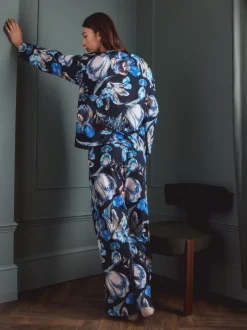 Floral bleu - Pyjama Kew Collection à manches longues