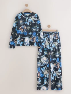 Floral bleu - Pyjama Kew Collection à manches longues