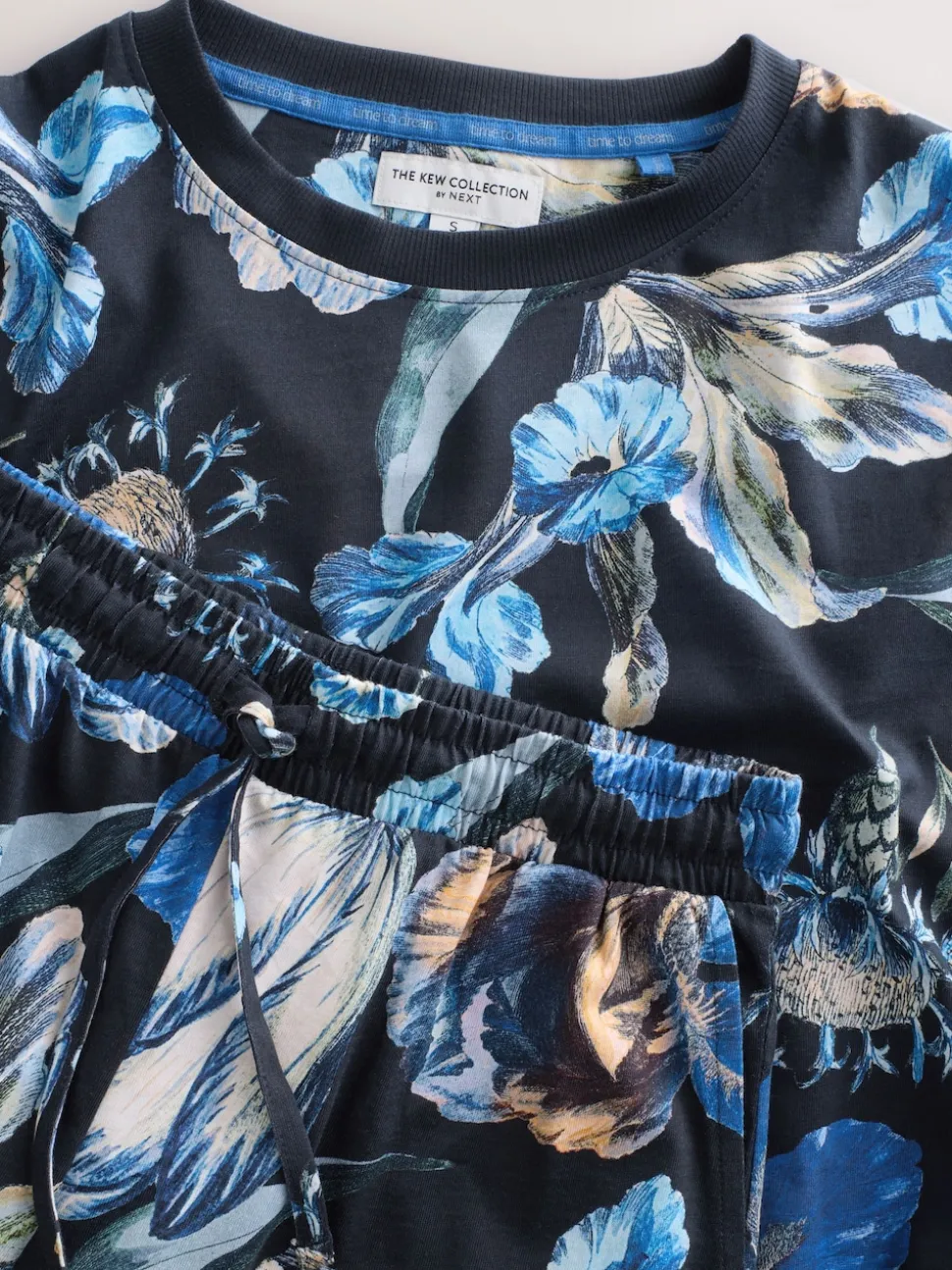 Floral bleu - Pyjama Kew Collection à manches longues