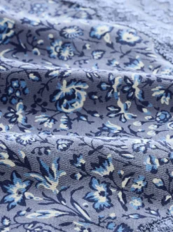 Floral Blue Ditsy - Lot de 4 culottes en coton et dentelle