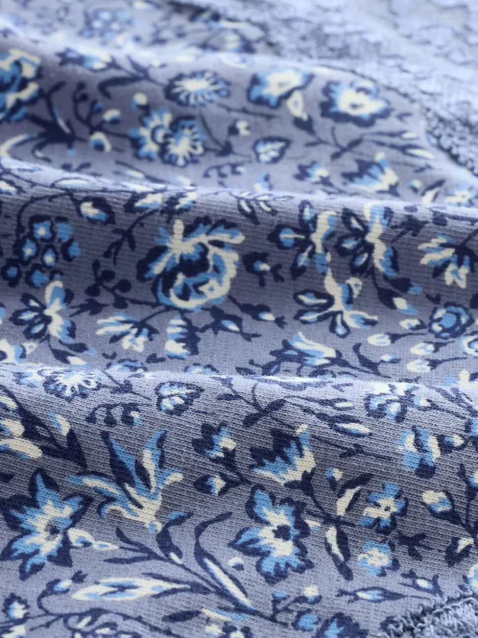 Floral Blue Ditsy - Lot de 4 culottes en coton et dentelle