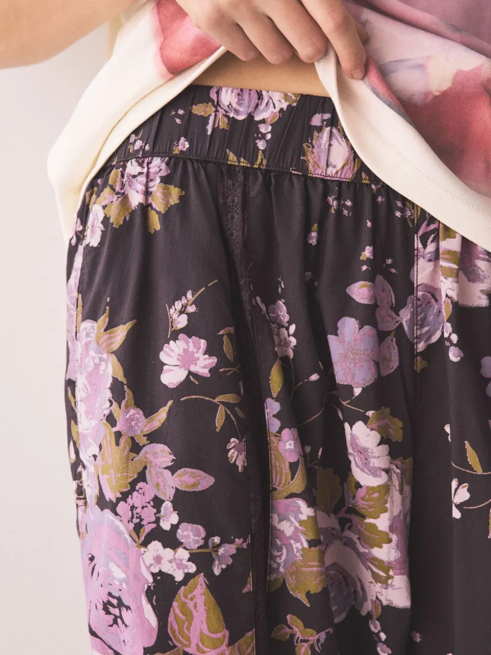 Floral pourpre - Pyjama à manches courtes