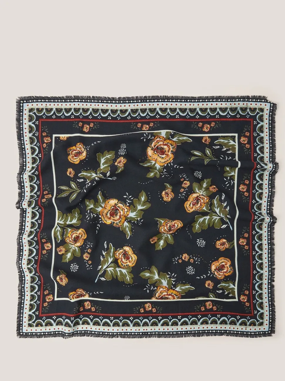 Foulard Monsoon Rosalie carré à imprimé fleuri