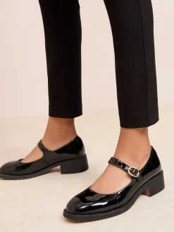 Friends Like These Chaussures Maryjane en similicuir verni à boucle à talon bas