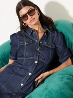 Friends Like These robe courte Denim à coutures