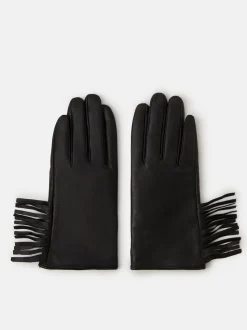 Gants Accessorize en cuir à franges