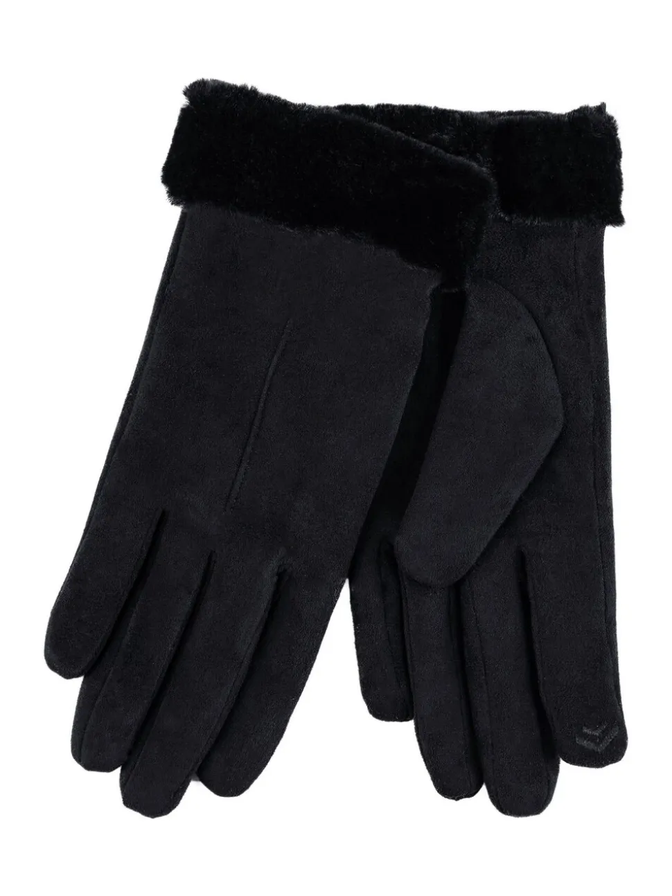 Gants d’hiver Totes Isotoner en daim à un point pour femme avec poignets en fausse fourrure