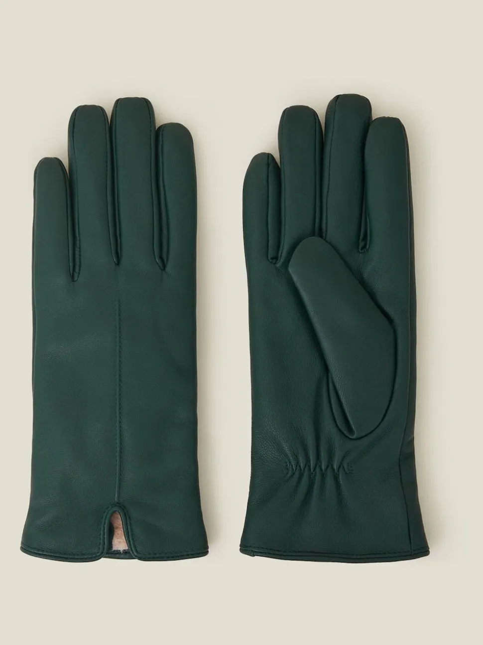 Gants Accessorize en cuir avec doublure en fausse fourrure