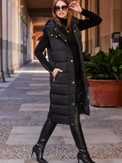 Gilet à À capuche matelassé Sosandar avec poches
