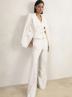 Gilet Reiss Lily à simple boutonnage en sergé de laine