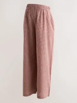 Gingham rouge - Pantalons de maternité à jambes larges