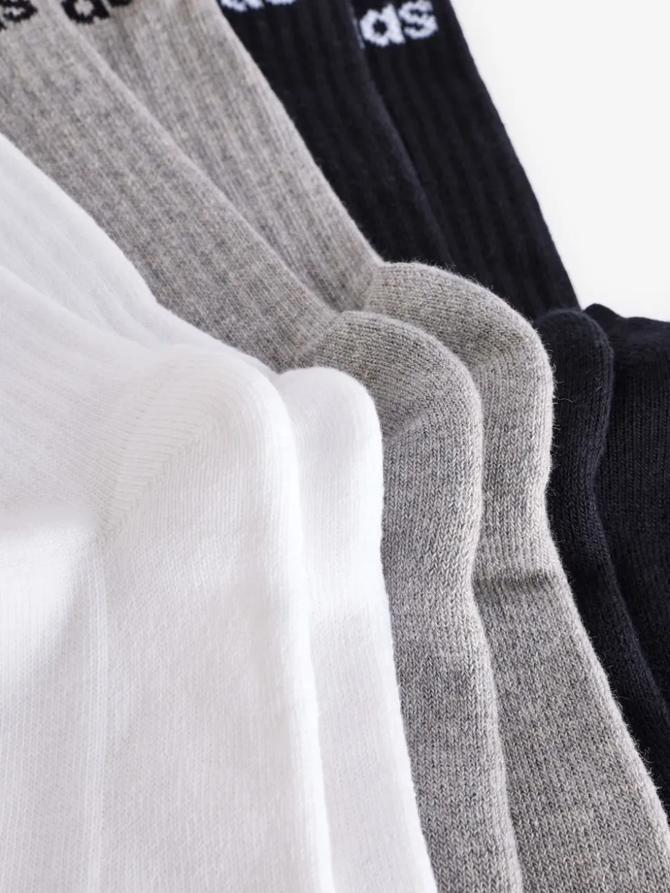 Gris - Adidas Linear Crew Cushioned Socks 3 Pack