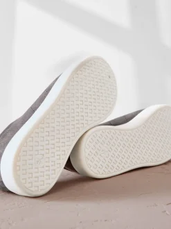 Gris - Baskets Signature sans lacets en cuir haut de gamme