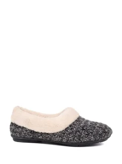 Gris - Chaussons Jones Bootmaker doublés de fausse fourrure