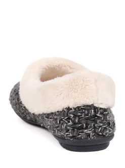 Gris - Chaussons Jones Bootmaker doublés de fausse fourrure