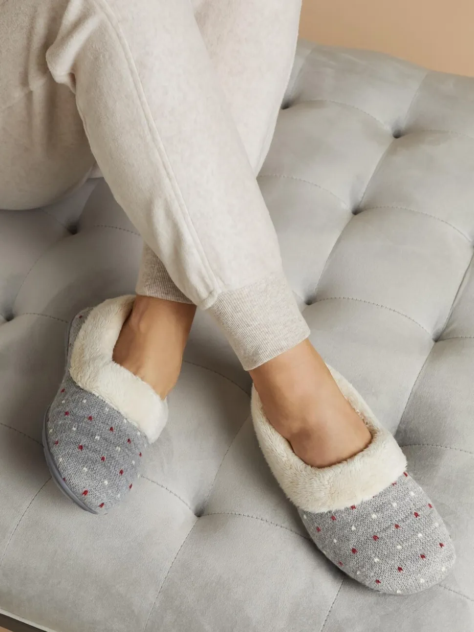 Gris - Chaussons Jones Bootmaker Floella Full
