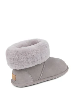 Gris - Chaussons Just Sheepskin Albery en peau de mouton pour femme