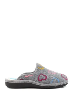 Gris - Chaussons Lunar style mule