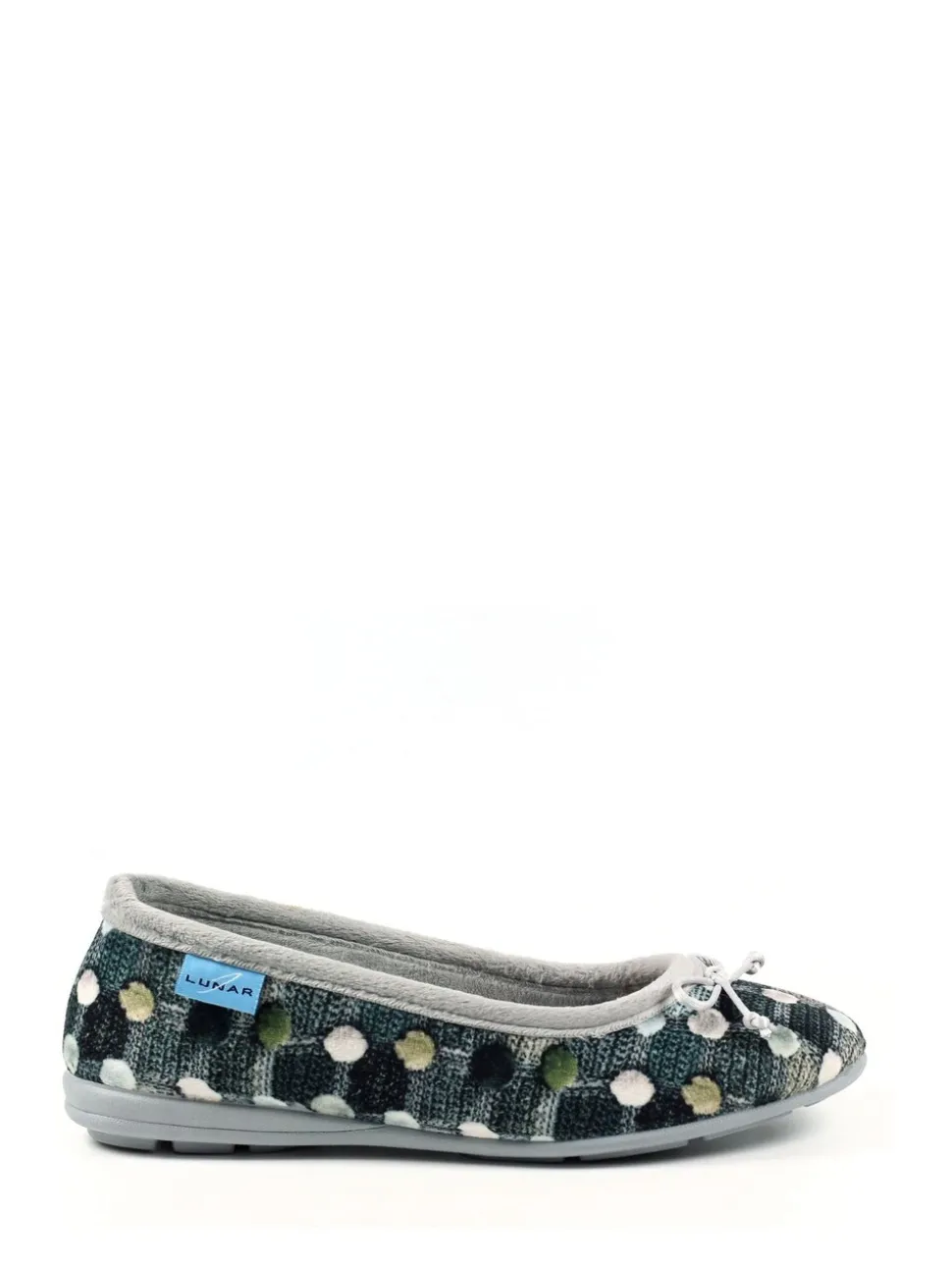 Gris - Chaussons style ballerine Lunar pour femme