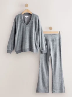 Gris - Ensemble tunique et jogging STUDIO en polaire