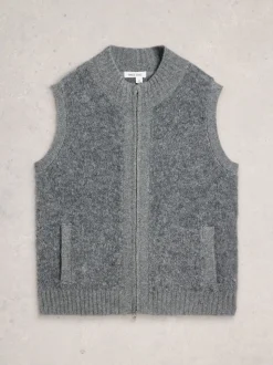 Gris - Gilet White Stuff en boucle