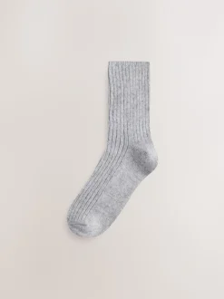 Gris - Lot de 1 paires de chaussettes N. Premium en cachemire à maintien thermique