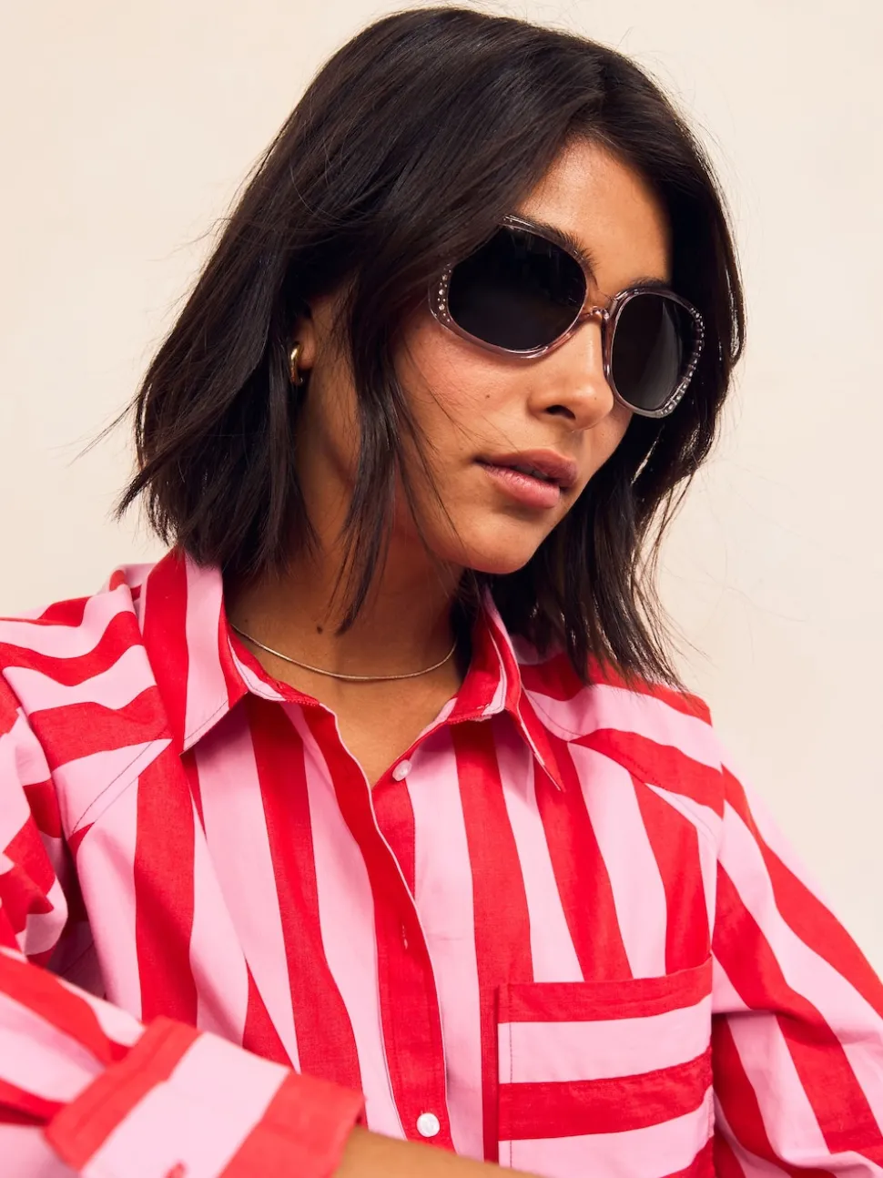 Gris - Lunettes de soleil Bling Wrap