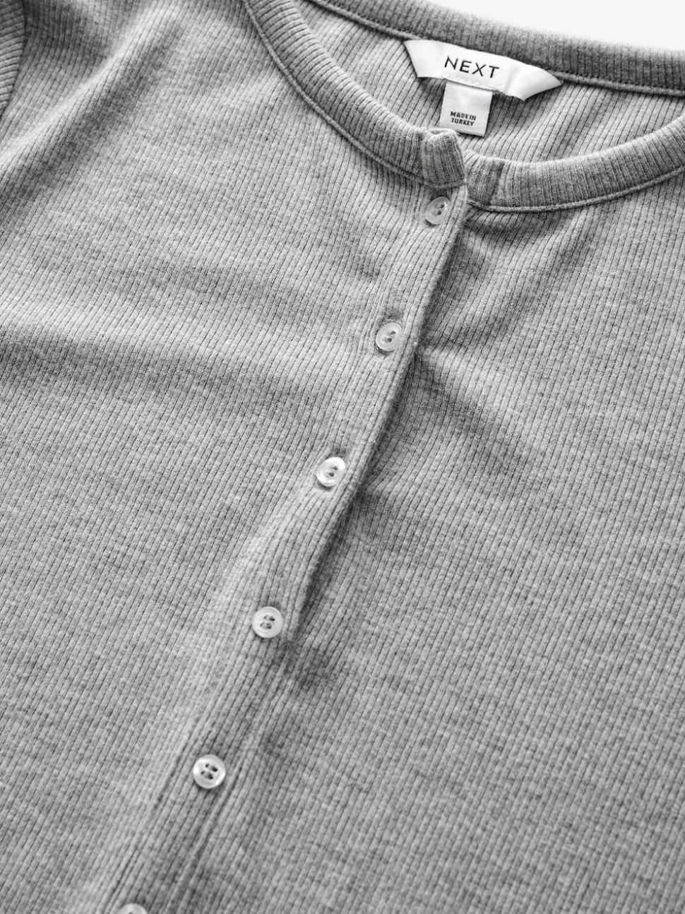 Gris - Manches longues côtelées Henleys Corps