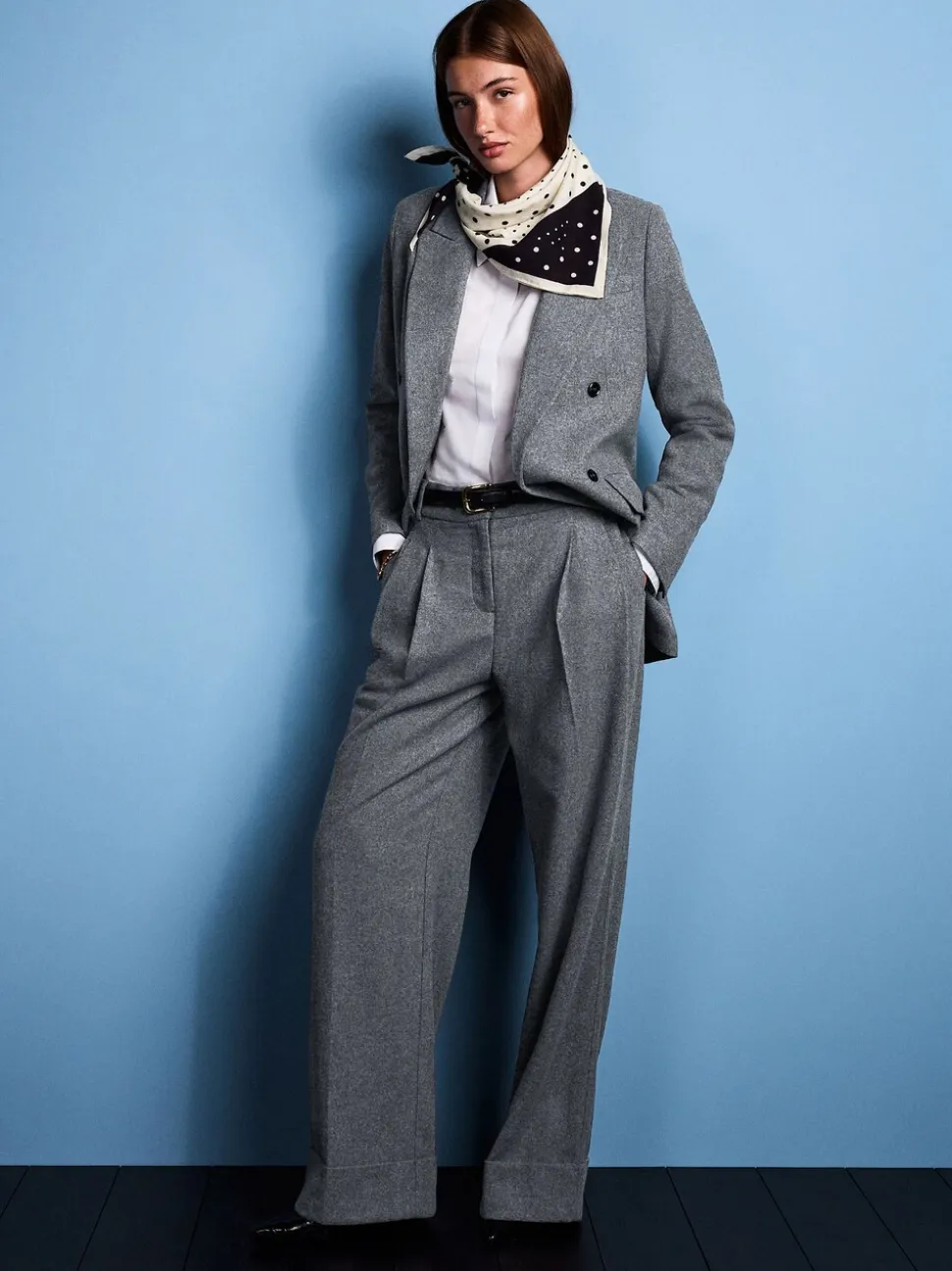 Gris - Pantalons amples Tabitha Simmons X Next en laine mélangée
