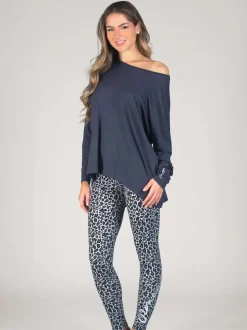 Gris - Pineapple Womens Script Manches longues Top