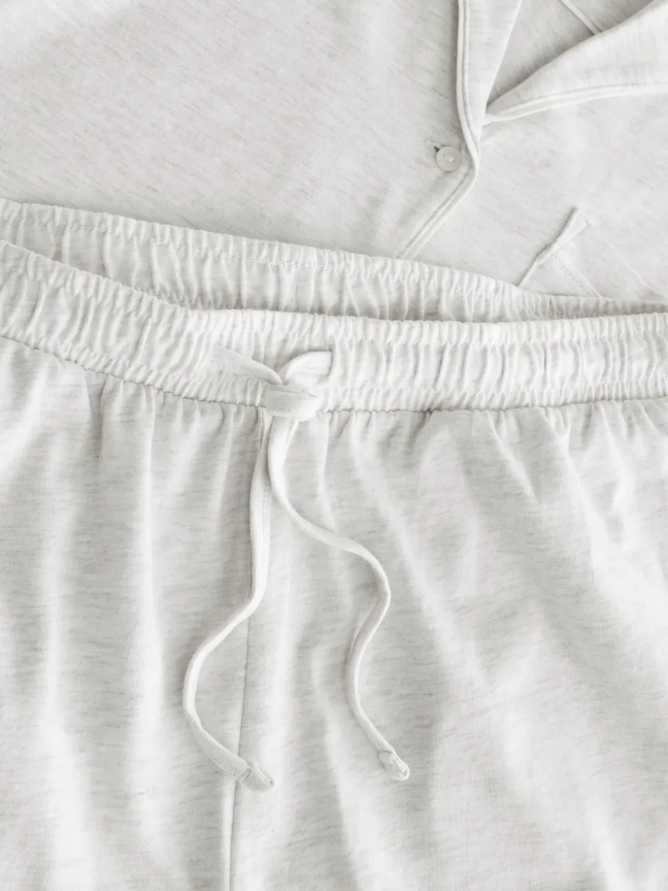 Gris - Pyjama en jersey boutonné