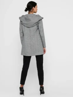 Gris - SEULEMENT Manteau intelligent à capuche