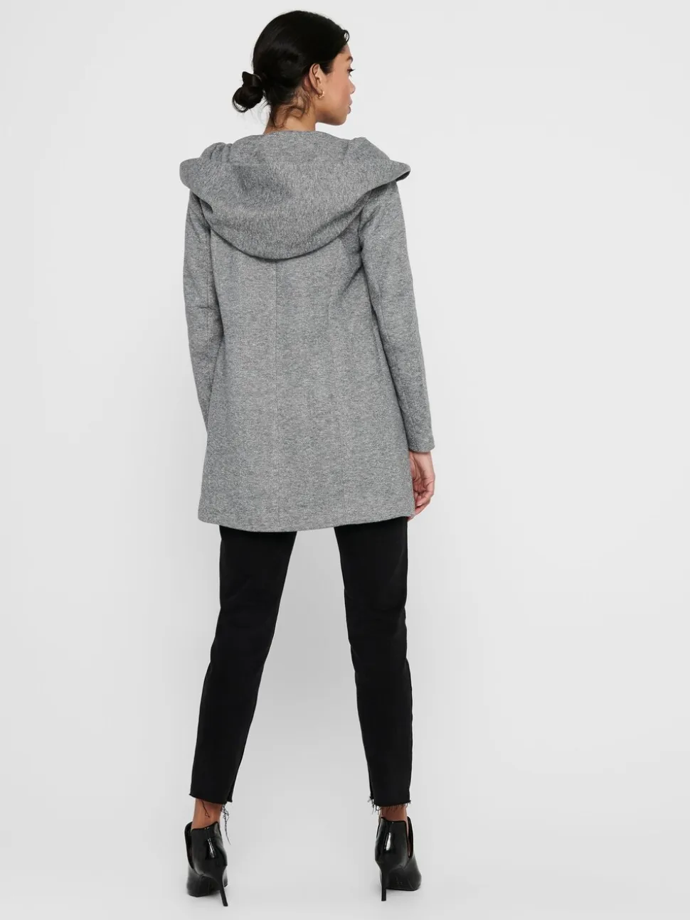 Gris - SEULEMENT Manteau intelligent à capuche