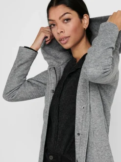 Gris - SEULEMENT Manteau intelligent à capuche