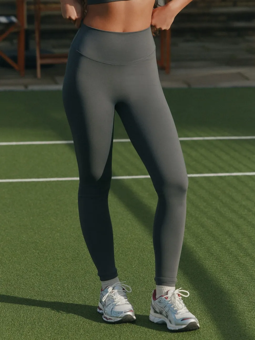 Gris - soi-même. Legging taille haute